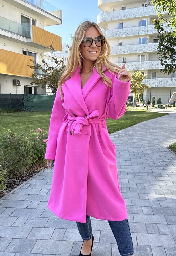 Kendra szövetkabát pink – Innova Fashion